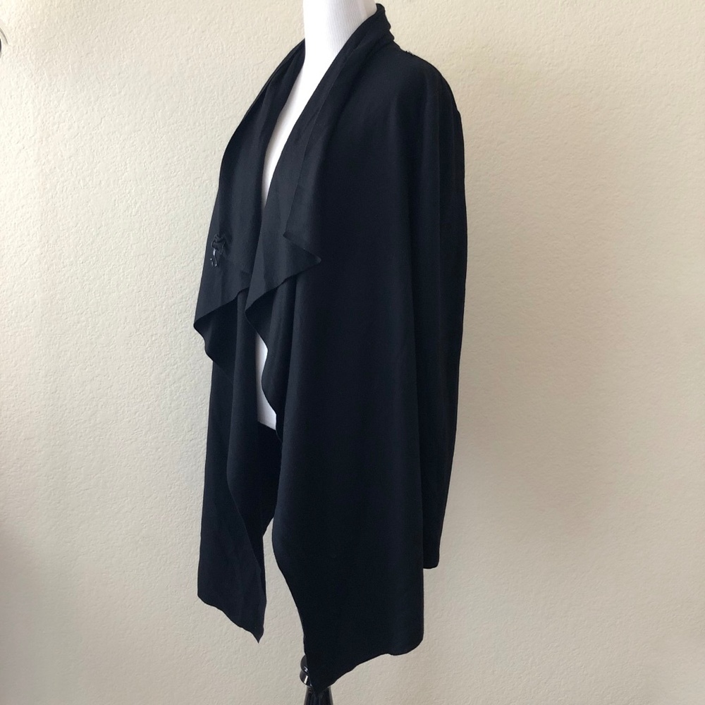 Helmut Lang Sonar Wool Cardigan Shawl Black S - Picture 5 of 8